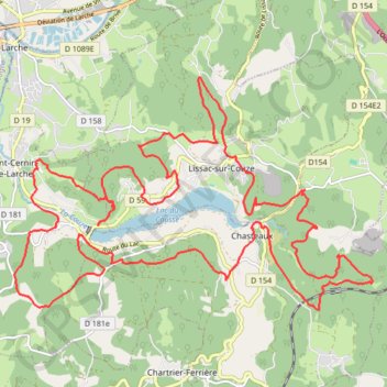 Trace GPS Trail - Tour du Lac du Causse, itinéraire, parcours