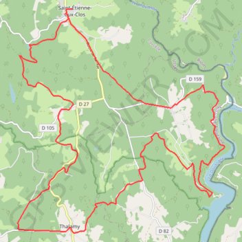 Trace GPS Saint-Etienne au Clos, itinéraire, parcours