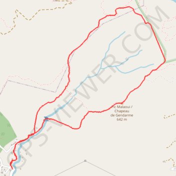 Trace GPS Pic malaoui avec raccourci, itinéraire, parcours