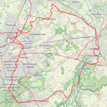 Trace GPS Auderghem - Oudergem, itinéraire, parcours