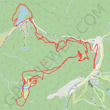 Trace GPS La besse-Lispach : Champis et tour des roches, itinéraire, parcours