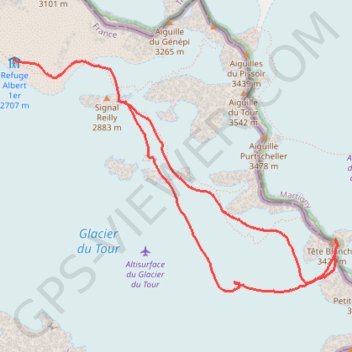 Trace GPS Tête Blanche, itinéraire, parcours