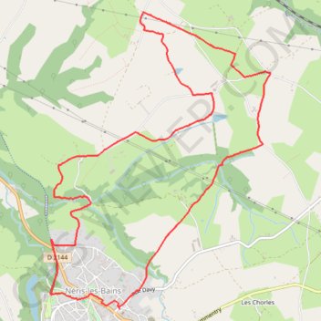 Trace GPS Néris-les-Bains, itinéraire, parcours