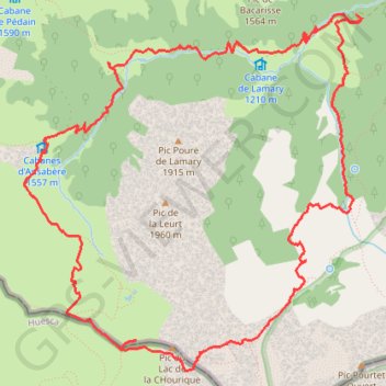 Trace GPS Boucle Lazerque - Ansabère, itinéraire, parcours