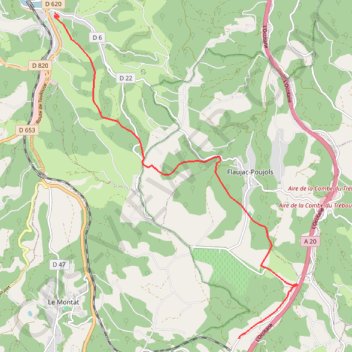 Trace GPS Pech de Fos - Cahors, itinéraire, parcours
