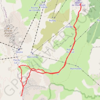 Trace GPS La Petite Saulire (Courchevel), itinéraire, parcours