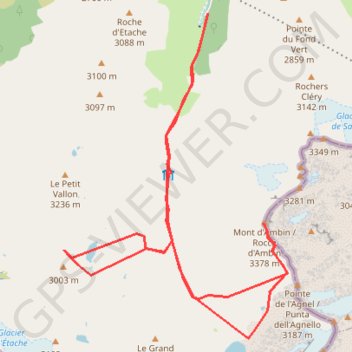 Trace GPS Autour du refuge d'Ambin, itinéraire, parcours