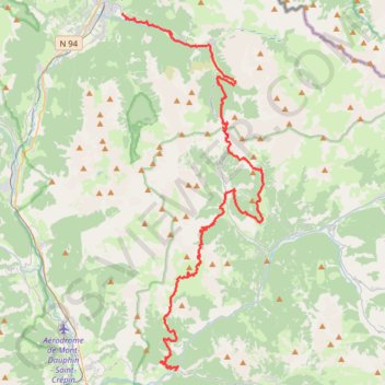 Trace GPS GTHA - Grande Traversée des Hautes-Alpes à VTT - [ section Queyras ], itinéraire, parcours