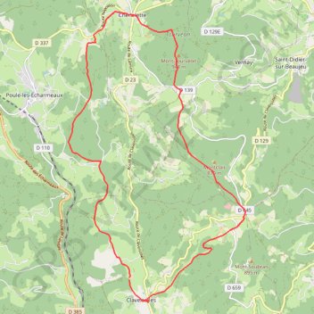 Trace GPS Mont Tourvéon, itinéraire, parcours