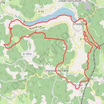Trace GPS Causse et vallée - Chartrier-Ferrières, itinéraire, parcours