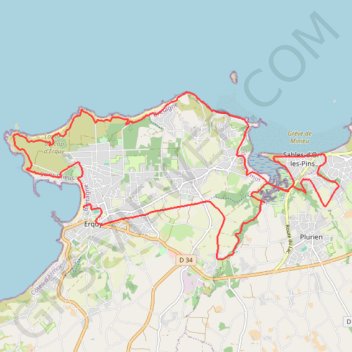 Trace GPS Tour du cap d'Erquy, itinéraire, parcours