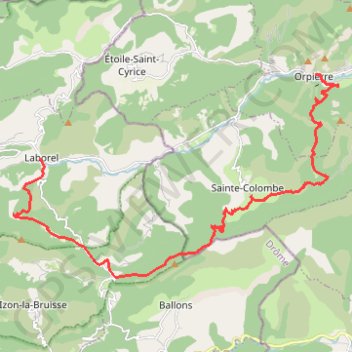 Trace GPS Laborel - Orpierre, itinéraire, parcours