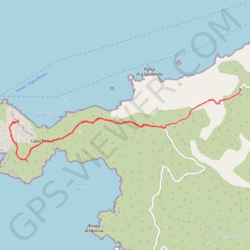 Trace GPS Capo Rosso, itinéraire, parcours