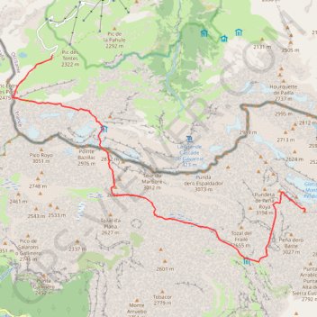 Trace GPS Monte Perdido - Retour par le refuge de Goriz, itinéraire, parcours
