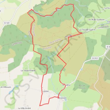 Trace GPS Vallées et bois du Rauco - Campénéac, itinéraire, parcours