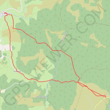Trace GPS boucle baraque des Bouviers :Ferluguet-Ste Eulalie, itinéraire, parcours