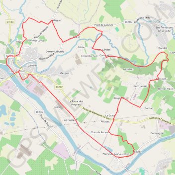 Trace GPS Rando de Casseneuil, itinéraire, parcours