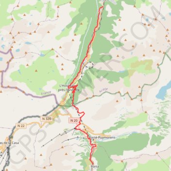 Trace GPS Merens Porta (Chemin des Bonhommes), itinéraire, parcours