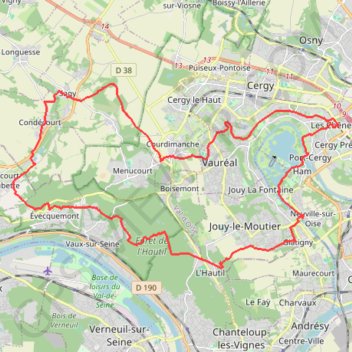 Trace GPS Hautil - Tessancourt, itinéraire, parcours