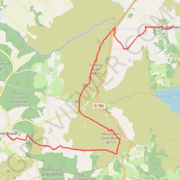 Trace GPS Les Monts d'Arrée, jour 4, itinéraire, parcours