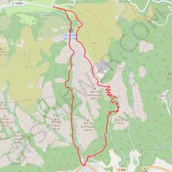 Trace GPS Gorges de Colombieres, itinéraire, parcours