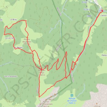 Trace GPS Tête des Follys, itinéraire, parcours