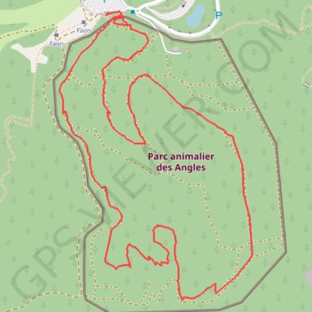 Trace GPS Visite au parc animalier des Angles (pyrénées orientales), itinéraire, parcours