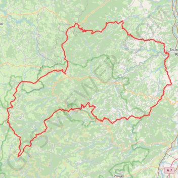 Trace GPS Tour du Haut-Vivarais, itinéraire, parcours