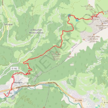 Trace GPS D'Albertville à Thônes - À l'assaut du Mont Charvin, itinéraire, parcours