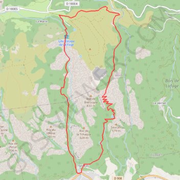 Trace GPS Colombière - madale, itinéraire, parcours