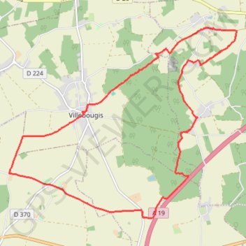 Trace GPS Randonnée à Villebougis, itinéraire, parcours