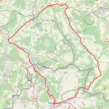 Trace GPS Suisse et Gaule, porrentruy - dannemarie, itinéraire, parcours