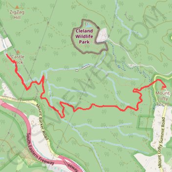 Trace GPS Mount Lofty Trail, itinéraire, parcours