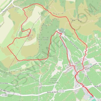 Trace GPS Santenay - Circuit de la Montagne aux 3 Croix, itinéraire, parcours