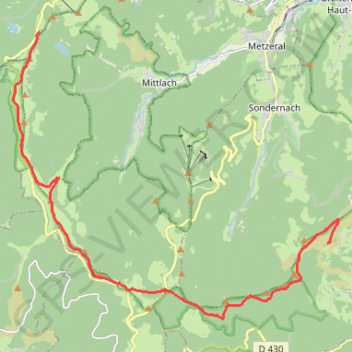 Trace GPS Tour de la grande Vallée de Munster (refuge du Rainkopf - refuge du Hilsen), itinéraire, parcours