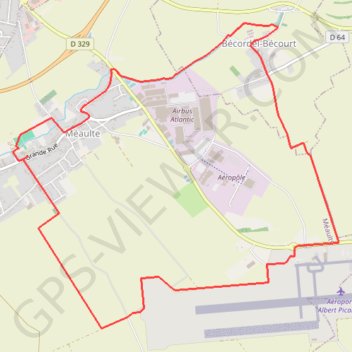Trace GPS Circuit du Béluga - Méaulte-Bécordel, itinéraire, parcours