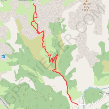 Trace GPS Vers la crêtede Paluet, itinéraire, parcours