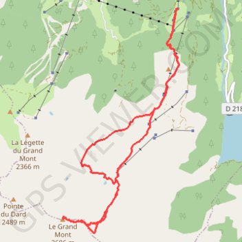 Trace GPS Le Grand Mont - Arêches, itinéraire, parcours
