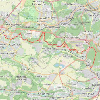 Trace GPS Rando les coteaux de la Bièvre (78), itinéraire, parcours