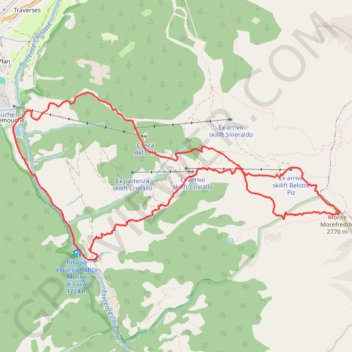 Trace GPS Monte Morefreddo, itinéraire, parcours
