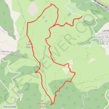 Trace GPS Balade au Coeur du Pays Basque, itinéraire, parcours