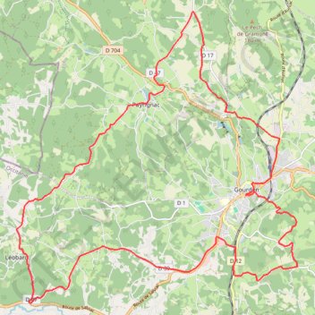 Trace GPS Flanerie gourdonnaise - Gourdon, itinéraire, parcours