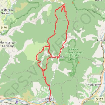 Trace GPS Saillans (Drôme), itinéraire, parcours