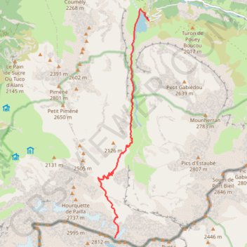 Trace GPS Gloriettes tuquerouye, itinéraire, parcours