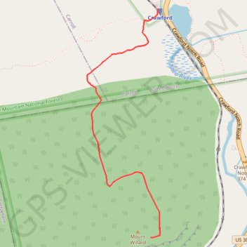 Trace GPS Mount Willard, itinéraire, parcours