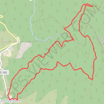 Trace GPS La Chaudière, itinéraire, parcours