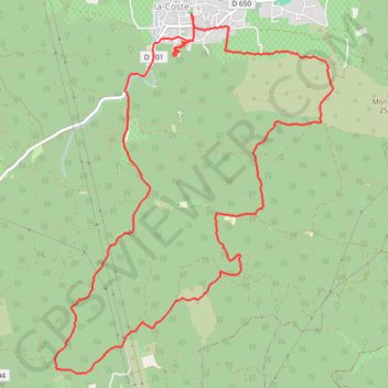 Trace GPS Saint Victor Lacoste, itinéraire, parcours