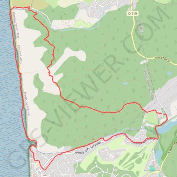 Trace GPS Du château d'Hardelot à la côte - Condette, itinéraire, parcours