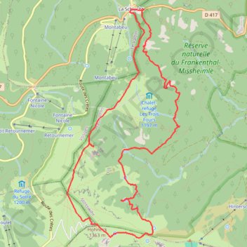 Trace GPS Felsenweg (Sentier des Roches), itinéraire, parcours