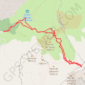 Trace GPS Col du Rasoir, itinéraire, parcours